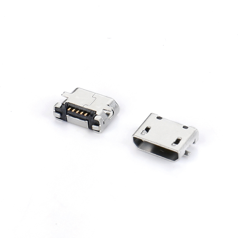 04BT-8136-N   Micro USB 5F B型 SMT全貼 加焊盤有柱無卷邊